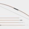 An English longbow and arrows, as found on the iStock website