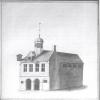 An ink-and-wash study of the Town Chamber (with Town Chapel to the rear), executed by Richard Powles in 1782. This was the town’s multi-purpose civic HQ until the Town Hall was built (1857-60), with the curfew bell hung in the cupola surmounting the roof. Suffolk Archives (Ipswich), 193/2/1 - the Isaac Gillingwater collection of illustrations (c. 1807).