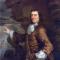 Sir Thomas Allin, Vice-Admiral of the Red, as depicted by Peter Lely in his “The Flagmen of Lowestoft” - a series of  thirteen portraits of leading Naval commanders involved in the Battle of Lowestoft victory over the Dutch (13 June 1665). Allin's ship, the “Plymouth", is shown flying its red flag below his right hand. Samuel Pepys. saw the overall work of portraiture under way in Lely's studio during April 1666