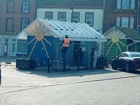 Photo of Bob's Van being re-roofed