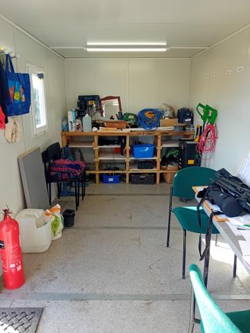 Interior of shed -  start of tidying