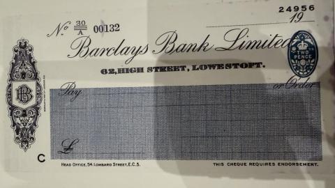 Cheque CREDIT:Crispin Hook 