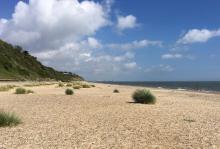 Corton-Gunton beach area, to the north of Lopham Score (now,Tramp’s Alley) - half a mile or so wider during the 1660s than it is now. Location of the post which marked the limit of Yarmouth’s trading jurisdiction, established in 1663 Corton-Gunton beach area, to the north of Lopham Score (now,Tramp’s Alley) - half a mile or so wider during the 1660s than it is now. Location of the post which marked the limit of Yarmouth's trading jurisdiction, established in 1663