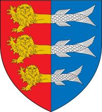 Great Yarmouth Borough Arms, granted to the town c. 1340 Great Yarmouth Borough Arms (awarded in 1357)