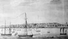 1780s ink-and-wash view of Lowestoft from the sea, by Richard Powles, with Revenue Cutter “Argus” very much to the fore. To be found in the Isaac Gillingwater collection of illustrations (c. 1807) - Suffolk Archives (Ipswich), 193/2/1. 1780s ink-and-wash view of Lowestoft from the sea, by Richard Powles, with Revenue Cutter “Argus” very much to the fore. To be found in the Isaac Gillingwater collection of illustrations (c. 1807) - Suffolk Archives (Ipswich), 193/2/1.